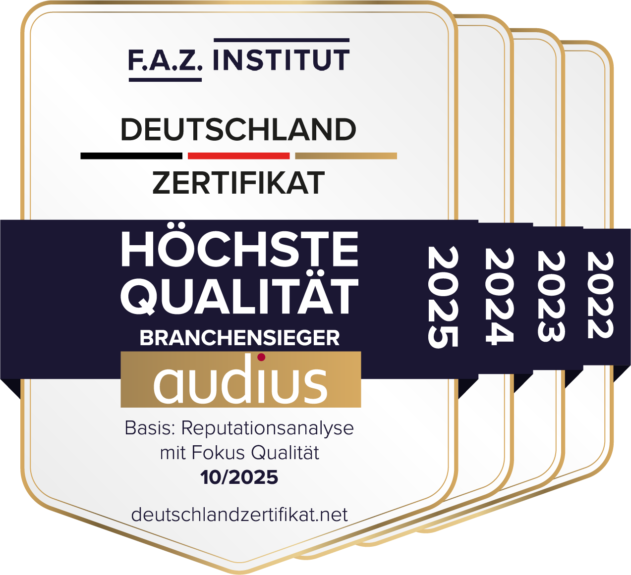 audius ist F.A.Z.-Institut Branchensieger für Höchste Qualität 2025