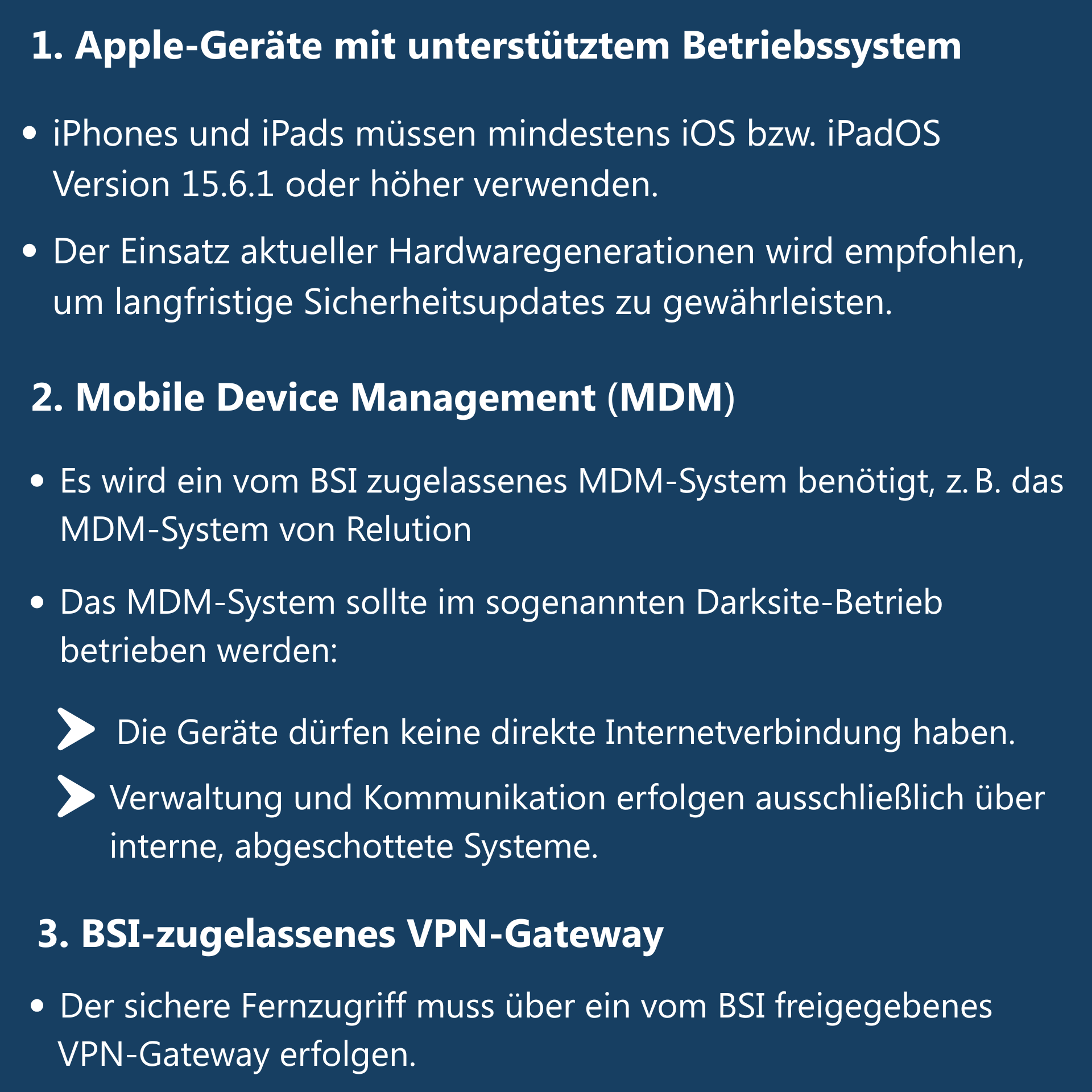 Voraussetzungen für den Einsatz von VS-NfD: