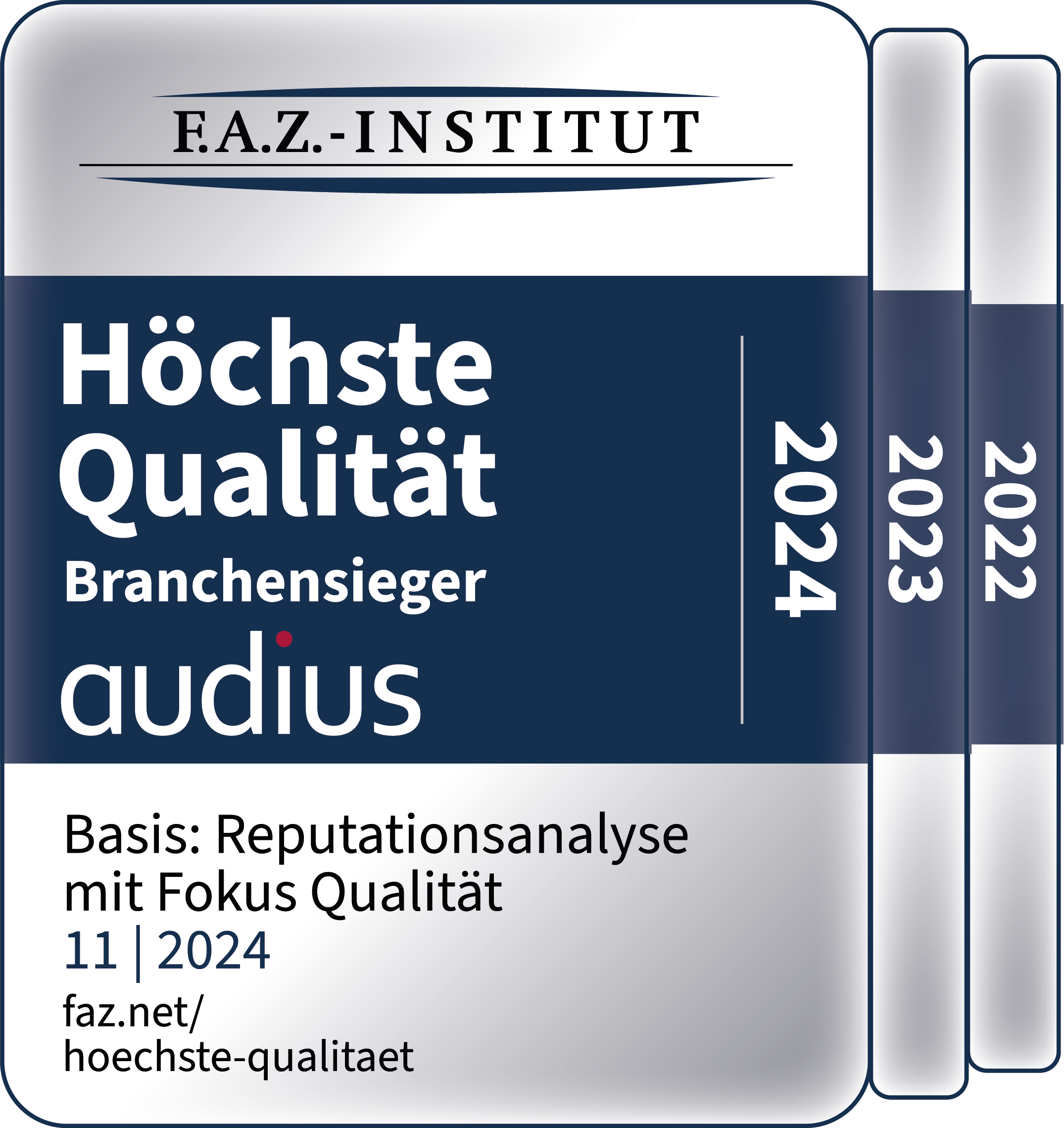 audius ist F.A.Z.-Institut Branchensieger für Höchste Qualität 2024