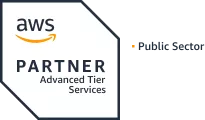 AWS Partner audius Advanced Tier Services 2024 Logo, das die Partnerschaft und zertifizierte Expertise im Bereich Cloud-Services und Amazon Web Services hervorhebt.