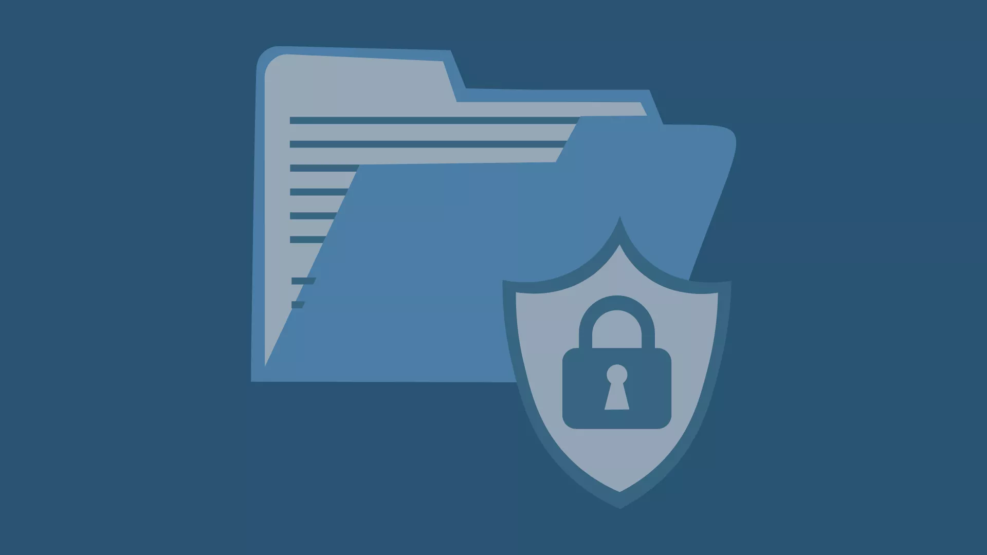 Darstellung von Dokumenten und Symbol für Datenschutz