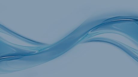 Ein fließendes, abstraktes Design mit sanften, geschwungenen, transparenten blauen Linien, die sich wellenartig kreuzen, vor einem hellblauen Hintergrund. Das Bild vermittelt ein Gefühl von Bewegung und Fluidität, was Innovation und nahtlose Integration symbolisiert, passend zu den Themen der technologischen Fortschritte und Dynamics 365.