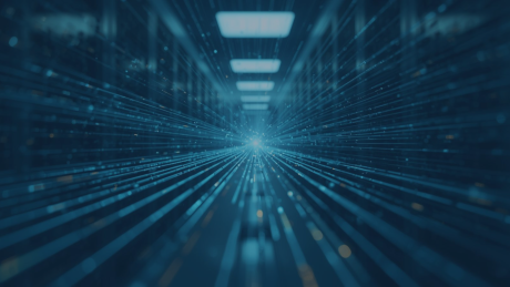 Mit audius zur sicheren Internet-Standleitung – echte Redundanz ohne Baukosten Visualisierung einer sicheren, hochperformanten Datenleitung: Symbolbild für Redundanz und Ausfallsicherheit von Internet-Standleitungen.
