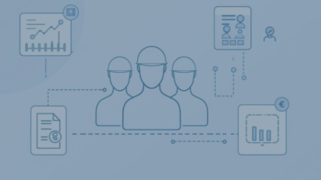 Digitalisierung für Ingenieurbüros mit Microsoft Dynamics 365 & audius:RealEstate | audius Integrierter Kunden- und Projektlebenszyklus für Ingenieurbüros: Die Grafik zeigt, wie audius:RealEstate auf Microsoft Dynamics 365 alle Phasen – von Akquise, Planung und Umsetzung bis zur Abrechnung – digital vernetzt. Lösungen für Effizienz, Ressourcenmanagement und Transparenz bei komplexen Projekten und Fachkräftemangel.