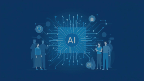 KI-Seminar: AI Act Compliance & Schulung für Ihr Team | audius Illustration einer Gruppe von Mitarbeitenden vor einem futuristischen KI-Netzwerk, das die Bedeutung von KI-Kompetenz und Compliance gemäß dem EU AI Act symbolisiert. Seit Februar 2025 sind Unternehmen und öffentliche Verwaltungen in Deutschland verpflichtet, ihre Belegschaft im Umgang mit KI zu schulen. Das Bild veranschaulicht, wie praxisnahe und rechtskonforme KI-Schulungen – wie das audius KI-Basis-Seminar – rechtliche, ethische und technische Grundlagen vermitteln.